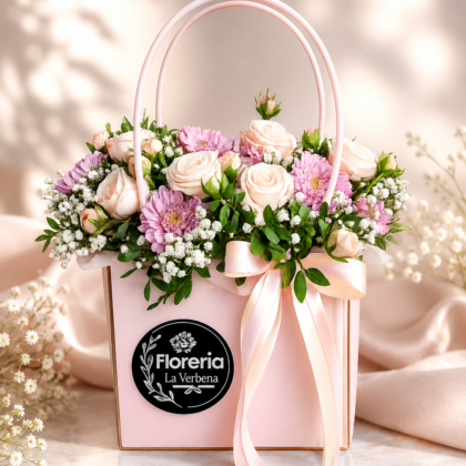 Cartera Floral Verbena Pastel